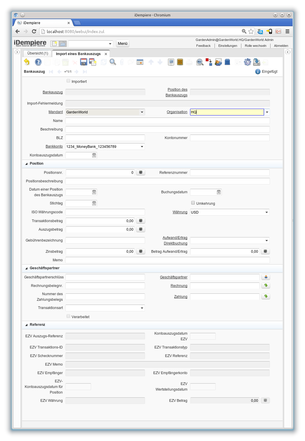 Import eines Bankauszugs - Bankauszug - Fenster (iDempiere 1.0.0).png