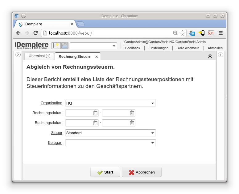 Rechnung Steuern - Report (iDempiere 1.0.0).png