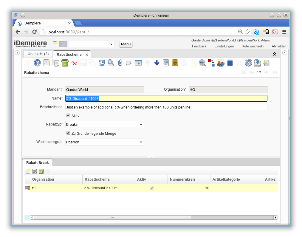 Rabattschema - Rabattschema - Fenster (iDempiere 1.0.0).png