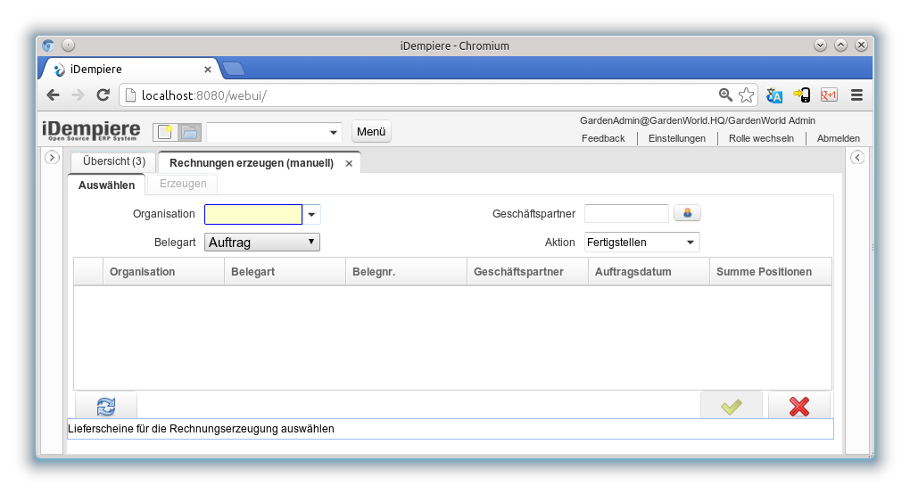 Rechnungen erzeugen (manuell) - Form (iDempiere 1.0.0).png