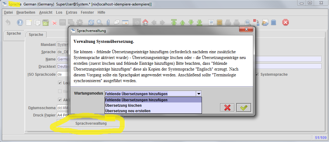 Sprachverwaltung