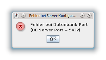 Fehlerhafter Datenbankport