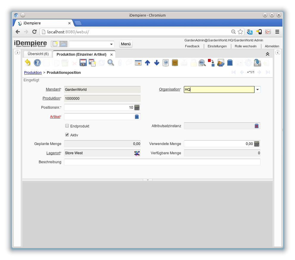 Produktion (Einzelner Artikel) - Produktionsposition - Fenster (iDempiere 1.0.0).png