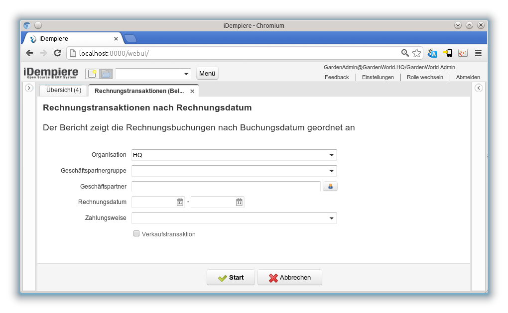 Rechnungstransaktionen (Belege) - Report (iDempiere 1.0.0).png