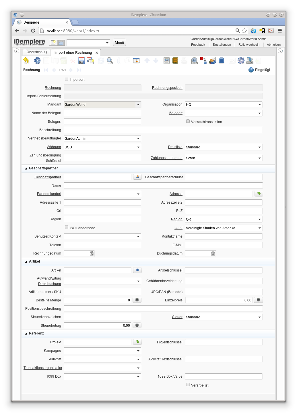 Import einer Rechnung - Rechnung - Fenster (iDempiere 1.0.0).png