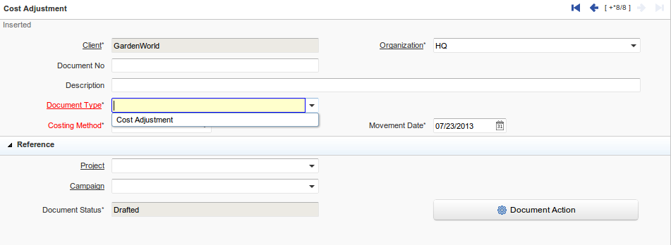 Cost Adjustment Document Type.png