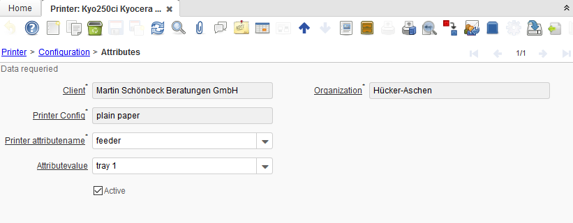 Screenshot Printer configuration attributes