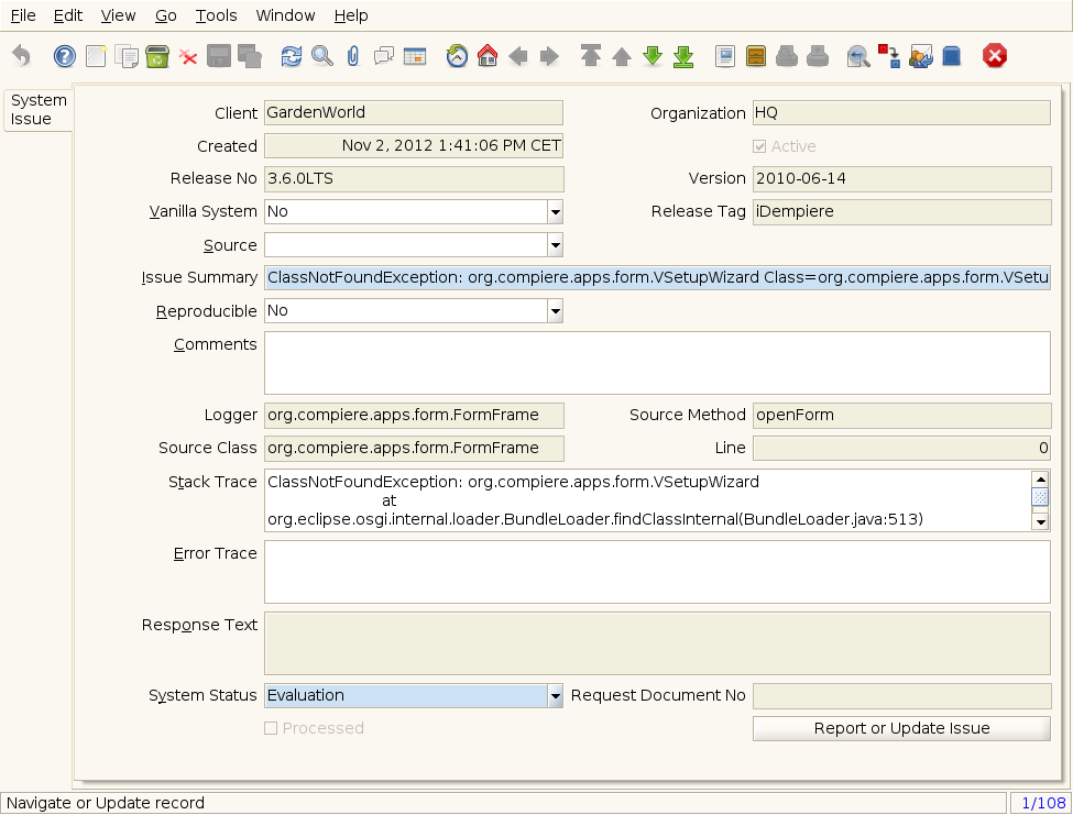 System Issue Report - System Issue - Window (iDempiere 1.0.0).png