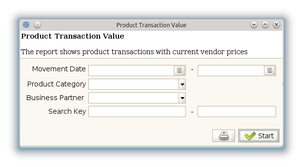 Product Transaction Value - Report (iDempiere 1.0.0).png