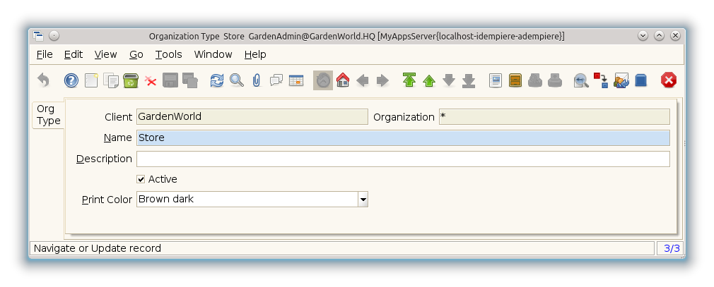 Organization Type - Org Type - Window (iDempiere 1.0.0).png