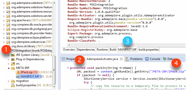 Fig 4 Ambiente de desarrollo Eclipse PDE