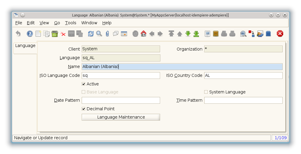 Language - Language - Window (iDempiere 1.0.0).png