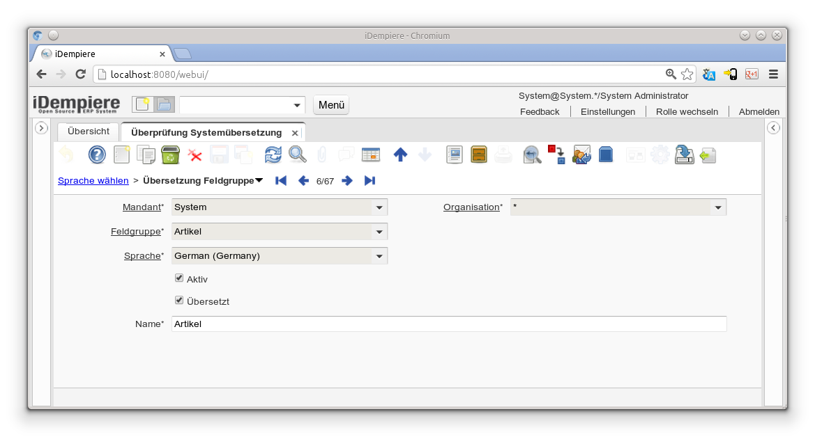 Überprüfung Systemübersetzung - Übersetzung Feldgruppe - Fenster (iDempiere 1.0.0).png