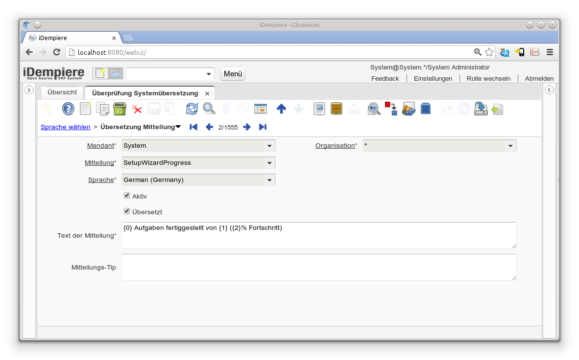 Überprüfung Systemübersetzung - Übersetzung Mitteilung - Fenster (iDempiere 1.0.0).png