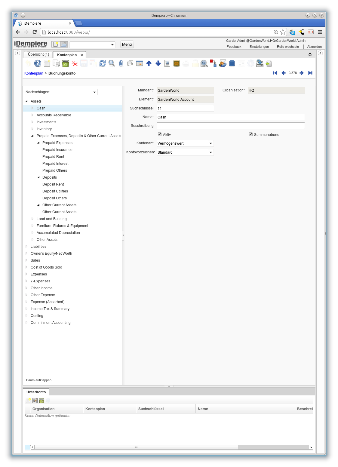 Kontenplan - Buchungskonto - Fenster (iDempiere 1.0.0).png