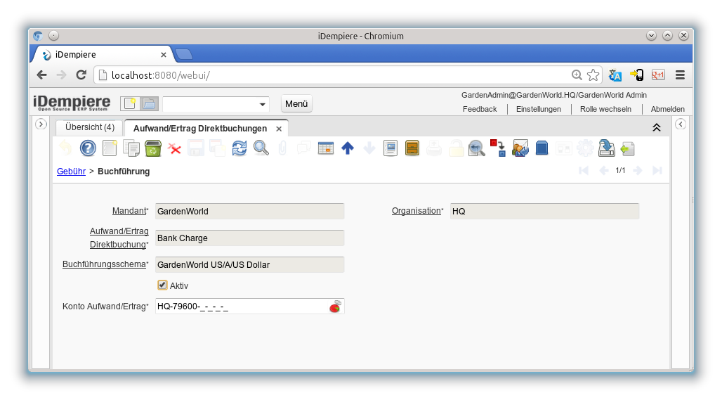 Aufwand Ertrag Direktbuchungen - Buchführung - Fenster (iDempiere 1.0.0).png