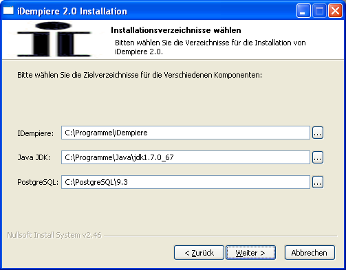 iDempiere Setup – Speicherorte