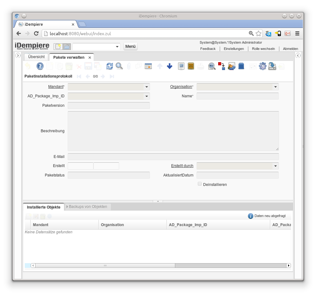 Pakete verwalten - Paketinstallationsprotokoll - Fenster (iDempiere 1.0.0).png