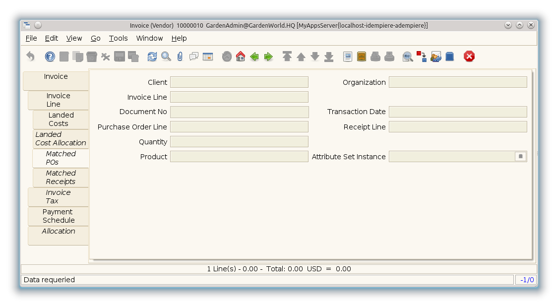 Purchase Invoice and Credit-Debit Note - Matched POs - Window (iDempiere 1.0.0).png