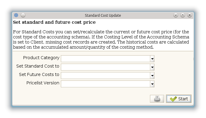 Standard Cost Update - Process (iDempiere 1.0.0).png