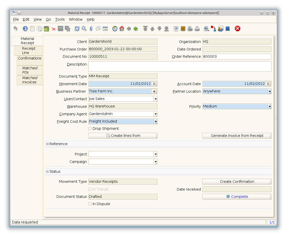 Material Receipt - Material Receipt - Window (iDempiere 1.0.0).png