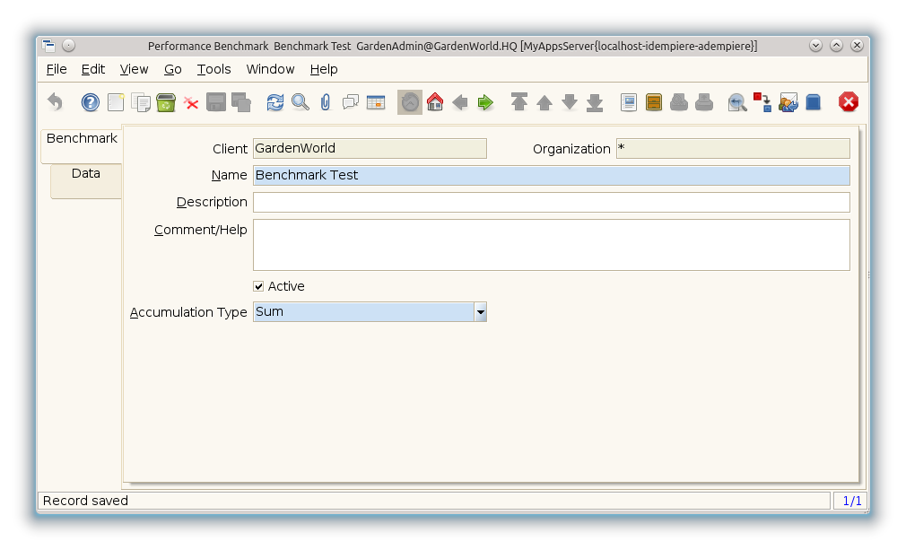 Performance Benchmark - Benchmark - Window (iDempiere 1.0.0).png