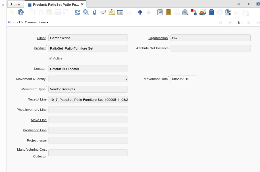 Product - Transactions - Window (iDempiere 1.0.0).png