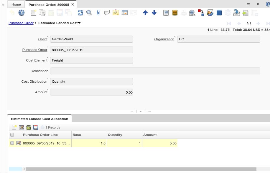 Purchase Order - Estimated Landed Cost - Window (iDempiere 1.0.0).png