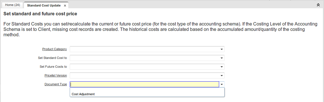 Cost Adjustment Standard Cost Update.png