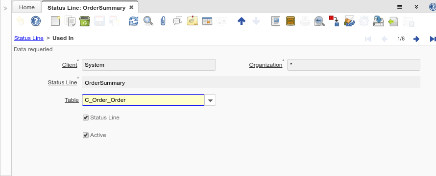 Status Line - Used In - Window (iDempiere 1.0.0).png