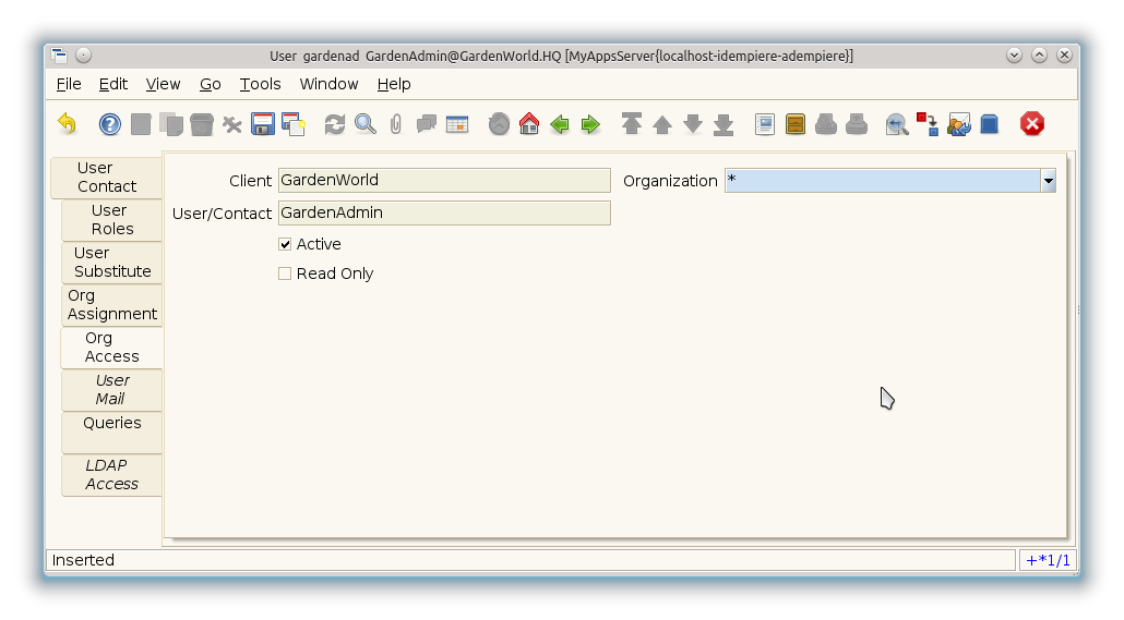 User - Org Access - Window (iDempiere 1.0.0).png