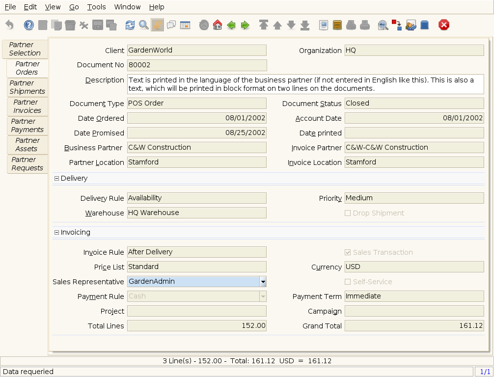 Business Partner Info - Partner Orders - Window (iDempiere 1.0.0).png