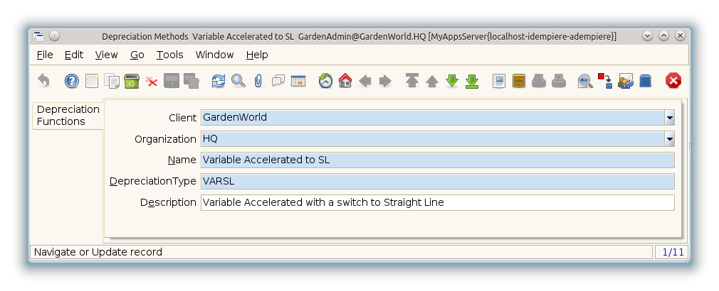 Depreciation Methods - Depreciation Functions - Window (iDempiere 1.0.0).png