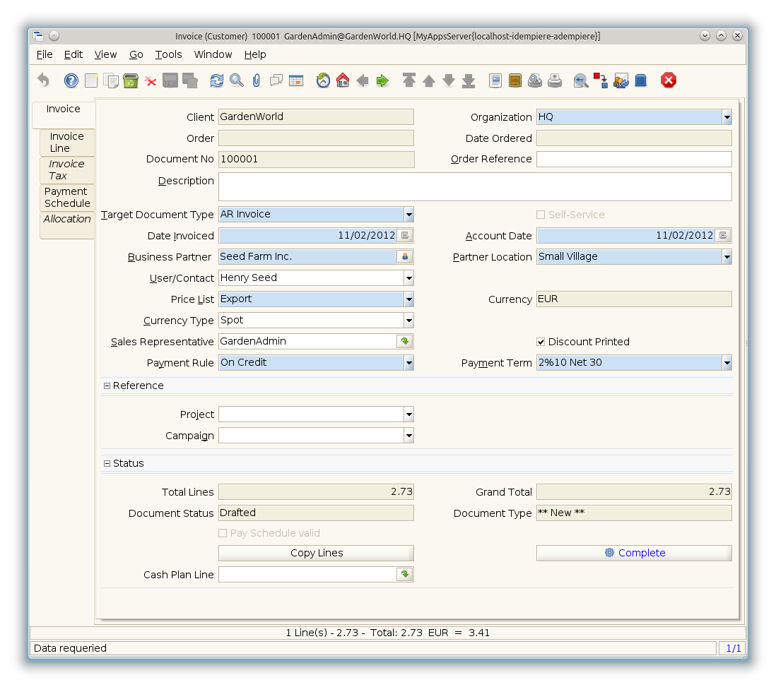 Sales Invoice and Credit-Debit Note - Invoice - Window (iDempiere 1.0.0).png