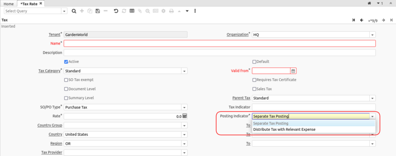 Posting Indicator Field