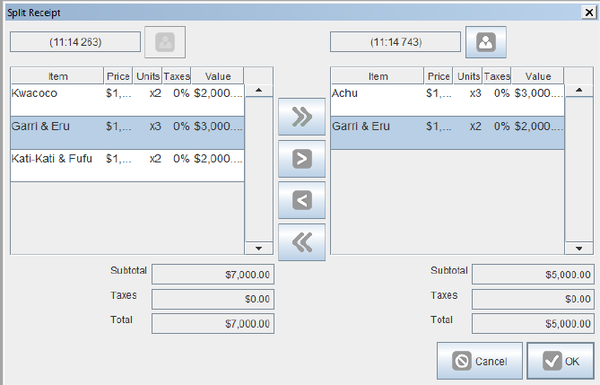 Split Receipt