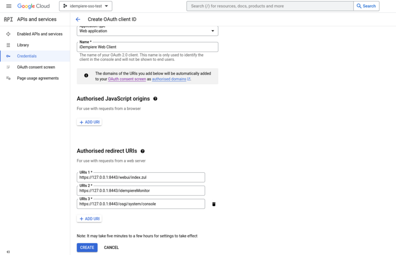 Google Cloud Console OAuth client ID-1
